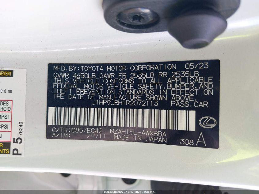 السلام عليكم 
لكزز UX 250 هايبرد موديل 2024
لون ابيض وداخل خمري مميز واعلى فئه
وصلت الحره وسعرها 157 ورقه 
ضرر السيارة بسيط جدا كما موضح بالصور يكون صبغ فقط الدعاميه الاماميه (حادث بدون شاصي وبدون حداديه وبدون كهربائيات ومكفوله كير ومحرك وشواصي وتصليح سابق)
 ***********
