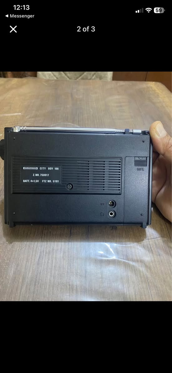 من رخصة مدير لكروب المحترم هذا راديو كراندك  الماني اخو الجديد  يعني نضافه 100% سعر 80 شامل التوصيل


**إذا كنت صاحب هذا الإعلان وتريد حذفه لأي سبب، رجاءا أرسل رسالة إلى الدعم الفني**