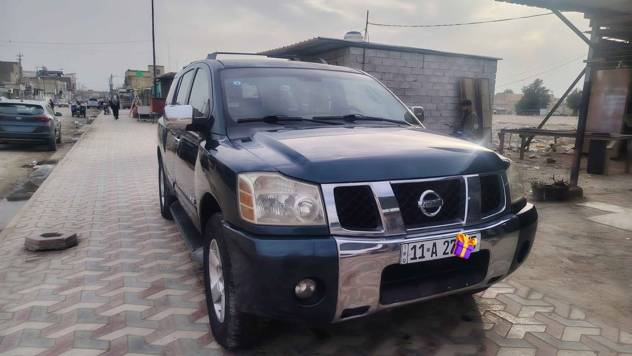 ارمادا 2007 وارد امريكي رقم بغداد انكليزي باسمي سنويه ل 2027
كير ومحرك ممتاز كشن كهربائي ودوسه السكليتر والبريك تحكم كهربائي حساس خلفي مروحه الراديتر محوره كهربائيه وبيها منظومه غاز  والتبريد بيها ليك بالفريز وسعرها ٨٠ مع المجال مكان السيارة بالديوانية *********** ديوانية, القادسية
