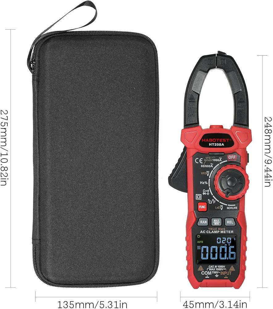 كلابميتر من شركة (HABOTEST)
- HT208A. 
       (1000V/1000A) <AC/DC> 

🚩 المميزات:
✅ الجهاز مصنوع من مواد دقيقة وقوية ولها خدمة طويلة في الحياة ، لا تحتاج إلى تغييره في كثير من الأحيان.
✅ الجهاز مزود بمصباح يدوي حتى يمكن استخدامة في الظلام.
✅ الجهاز متعدد الوظائف: فيمكن استخدامه لقياس كل من ( التيار  AC/DC ،الجهد AC/DC ، المقاومة ، السعة ، درجة الحرارة ، التردد ، كشف NCV ، ،VFDالاستمرارية ، اختبار الدايود ، عدم الاتصال والكشف بالجهد اذا كان الاتصال ضعيف). 
✅ يقيس مايسمى بال (inrush DCA zero) تيار بدأ التدفق في المحرك او الاحمال الحثية.
✅ وظيفة التنبيه: مع صوت عال عند تلقي الإشارة الكهرومغناطيسية لتنبيه.
✅ وظيفة إيقاف التشغيل التلقائي: سيتم إيقاف التشغيل تلقائيا دون أي عملية في غضون 15 دقيق ، مما يوفر طاقة البطارية.
✅ البطاريات :  2 * بطارية خارجية (AAA).

ــــــــــــــــــــــــــــــــــــــــــــــ
السعــــر 50 ألف مع توصيل


**إذا كنت صاحب هذا الإعلان وتريد حذفه لأي سبب، رجاءا أرسل رسالة إلى الدعم الفني**
