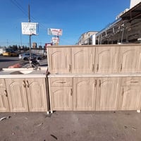 كونتر داخل الالمنيوم و ابواب بالون بريس 3قطع قياس 2متر /1.30 مستعمله ك...