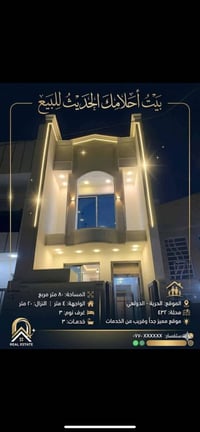 عرض زيرو تسليم مفتاح بالدولعي مربع ذهبي 80 متر   واجه 4  3 نوم + صالة ...