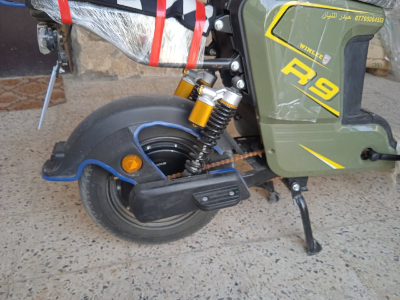 السلام عليكم متاح دراجه شحن ار ٩ ٥ بطاريات الدراجه جديده السعر ٤٧٥ المكان بغداد  تواصل الرقم *********** أو خاص
