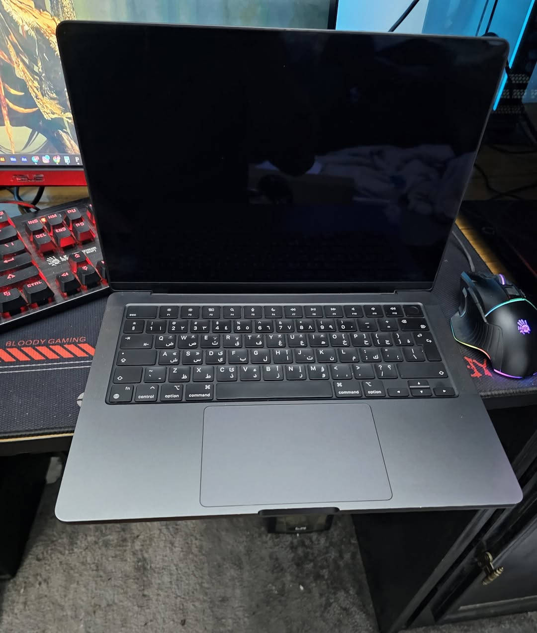 MacBook Pro 2024
Display 14"
M4
Ram 16 GB
SSD 512 TB
بطارية 93

الملحقات كلها موجودة كارتونة وشاحنه  
يتوفر توصيل للاستفسار
***********

