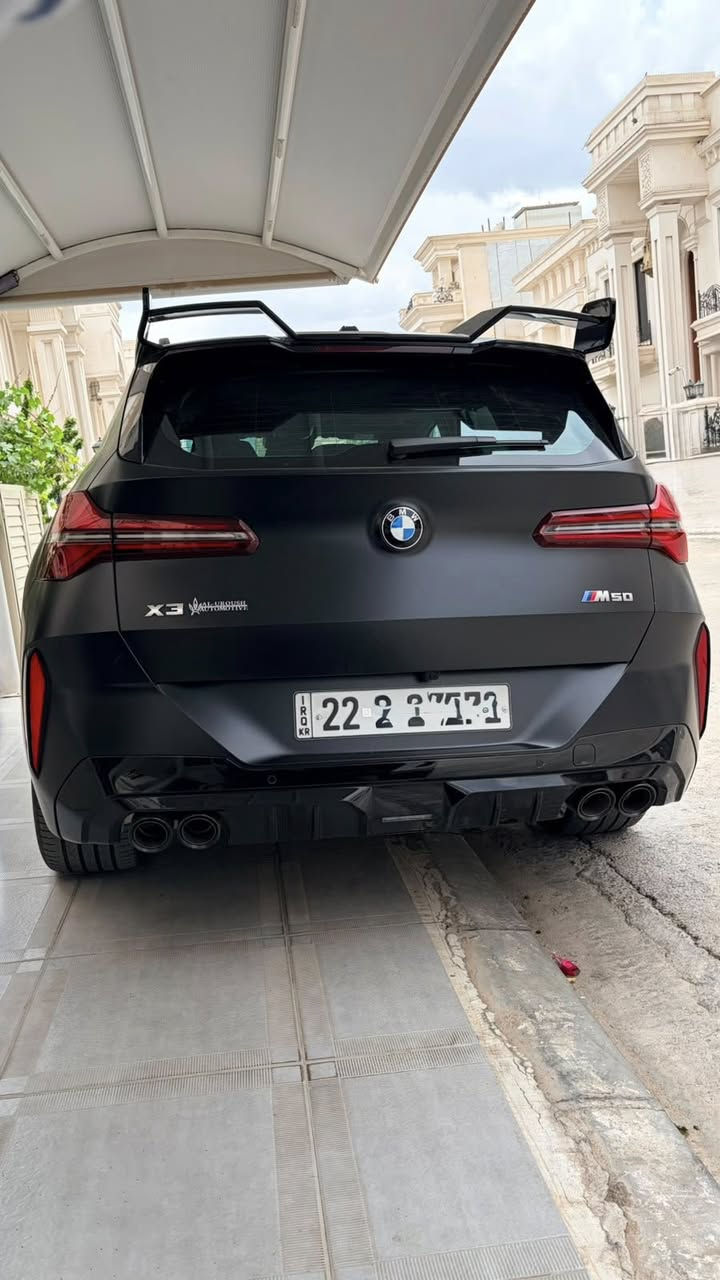 السلام عليكم للبيع الوحش
BMW X3 M50 🇩🇪

Model Year: 2026

Mileage: 5,200 KM

Importer: Al-Uroush

Price: IQD

بي ام دبليو X3 M50 🇩🇪

سنة الصنع: ٢٠٢٦

المسافة المقطوعة: 5,200 كم

المستورد: Al-Uroush

السعر:

للاستفسار ***********

***********

مكانها اربيل 

المواصفات:

المحرك: تيربو رياضي متطور يوفر قوة عالية وكفاءة ممتازة

القوة: أداء رياضي ديناميكي مع تسارع سريع وثبات ممتاز

ناقل الحركة: أوتوماتيكي رياضي متطور بـ 8 سرعات

نظام الدفع: دفع رباعي ذكي AWD

التعليق: نظام تعليق رياضي متكيف يوفر تحكماً وثباتاً مثالياً

التصميم الخارجي: تصميم رياضي حديث مع باقة M المميزة ولمسات ديناميكية

المقصورة: مقصورة رياضية فاخرة مع مواد عالية الجودة وتقنيات متطورة

الشاشات: شاشات رقمية متطورة مع نظام معلومات وترفيه حديث

نظام الصوت: عالي الجودة

الإضاءة الداخلية: Ambient Lighting متعددة الألوان

أنظمة المساعدة: كاميرات 360°، مساعد ركن، أنظمة قيادة متقدمة

أنظمة السلامة: مثبت سرعة متكيف، مكابح طوارئ، وسائد هوائية متعددة

Additional Features:

33B - M SPORT PACKAGE PRO

453 - ACTIVE SEAT VENTILATION

4HA - SEAT HEATING FRONT AND REAR

248 - STEERING WHEEL HEATING

2VF - ADAPTIVE M SUSPENSION

43Y - BMW INDI.FWT MAGNOLIA FINT PRINT

5AU - DRIVING ASSISTANT PROFESSIONAL

3MF - M LIGHT SHADOW LINE

4GQ - M SEAT BELTS

3M2 - M SPORTBRAKE, RED HIGH-GLOSS

