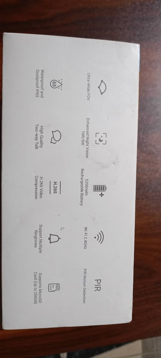 هذا طقم جرس باب فيديو ذكي EZVIZ DB2.
يتميز بدقة فيديو 2K عالية الوضوح.
يعمل ببطارية قابلة لإعادة الشحن بسعة 5200 مللي أمبير، وتوفر عمر تشغيل طويل يصل إلى 115 يومًا.
مجال رؤية واسع للغاية يبلغ 176 درجة.
يتضمن جرسًا داخليًا (chime) لاسلكيًا بعدة نغمات رنين.
يدعم اكتشاف الحركة الذكي للأشخاص ومزود بإنذار ضد العبث.
إخلاء مسؤولية: هذه المعلومات تقنية وتجارية بحتة. 
 السعر 75الف 
توصيل ماعندي 
للشراء 
 مكان حي عامل بغداد ***********  واتساب
***********
