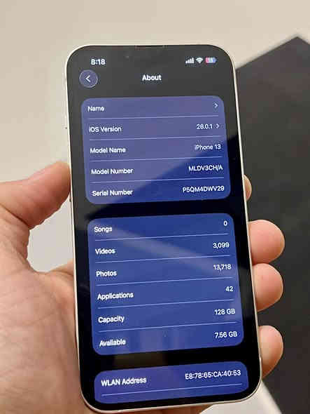 للبيع 🛑
ايفون ١٣
ذاكرة ١٢٨
بطارية ٩٦
-الجهاز خطين-
السعر ٤٥٠
العنوان ديالى 
***********
