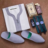 كندورة مطرزة • بلغة فاسية ٤١-٤٥ • عطر أمير العود ١٠٠مل