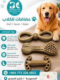🦴 عضاضات الكلاب متوفرة الآن!  تساعد على تقوية الأسنان وتقليل تراكم الج...