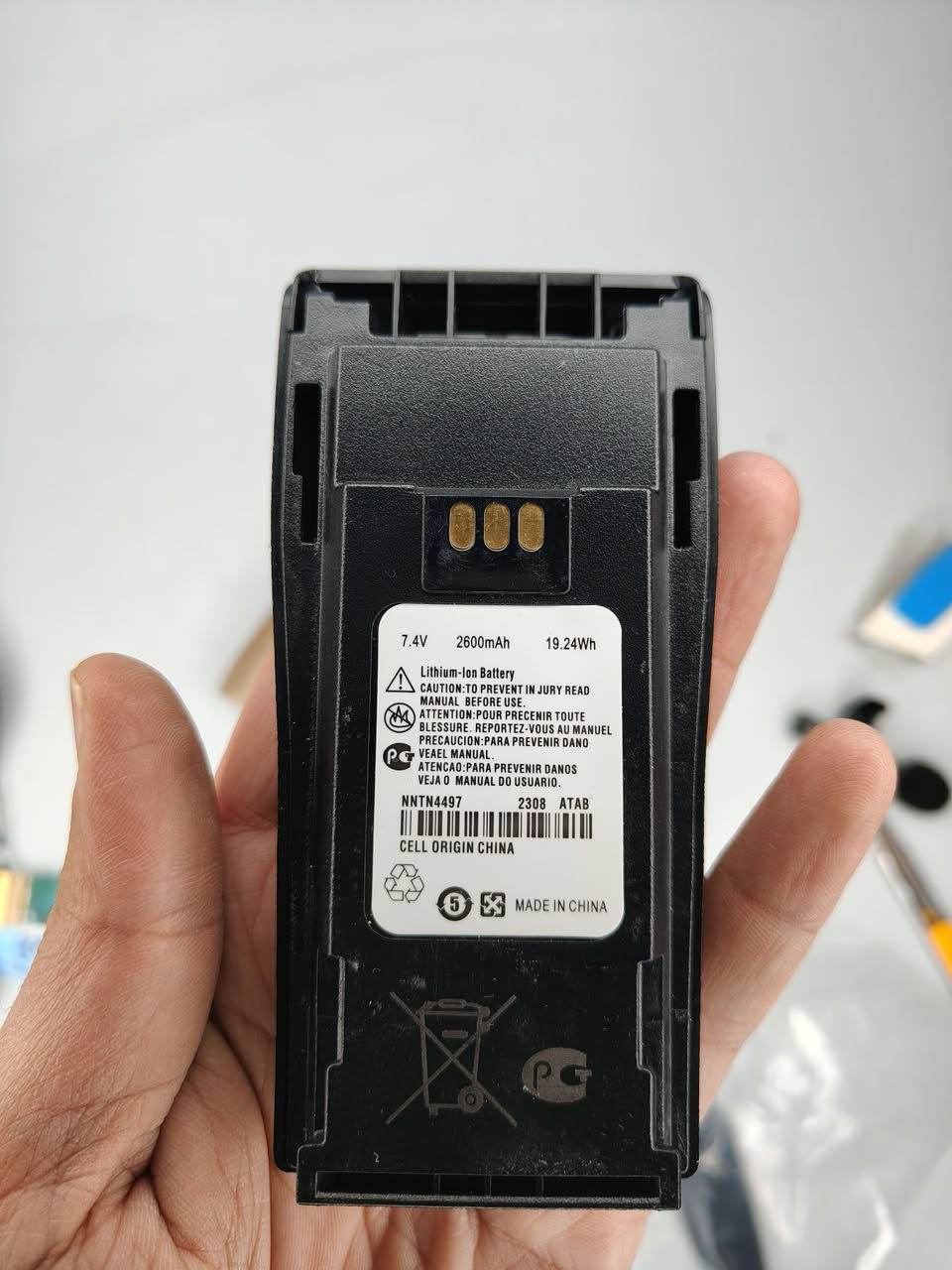 🚨 وصل حديثًا – كمية محدودة!
بطارية Motorola NNTN4497 الأصلية البديلة لأجهزة اللاسلكي من موتورولا، أداء قوي وثبات عالي للعمل الميداني والاتصالات المستمرة.
🔋 المواصفات:
• نوع البطارية: ليثيوم أيون (Li-ion)
• الجهد: 7.4 فولت
• السعة: 2600mAh
• متوافقة مع عدة أجهزة مثل: CP200d وDEP450 وPR400 وEP450 وغيرها.
📦 متوفر حاليًا:
أيتم كامل – 20 قطعة فقط (كمية محدودة)
لا تفوّت الفرصة… احجز قبل نفاد الكمية! 🔥
📩 للحجز والاستفسار عبر التليجرام:
https://t.me/dor_5⁠�


**إذا كنت صاحب هذا الإعلان وتريد حذفه لأي سبب، رجاءا أرسل رسالة إلى الدعم الفني**