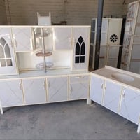 كاونتر ٢م • ملحق سلة ٢م • سنك مرمر ١٫٢م