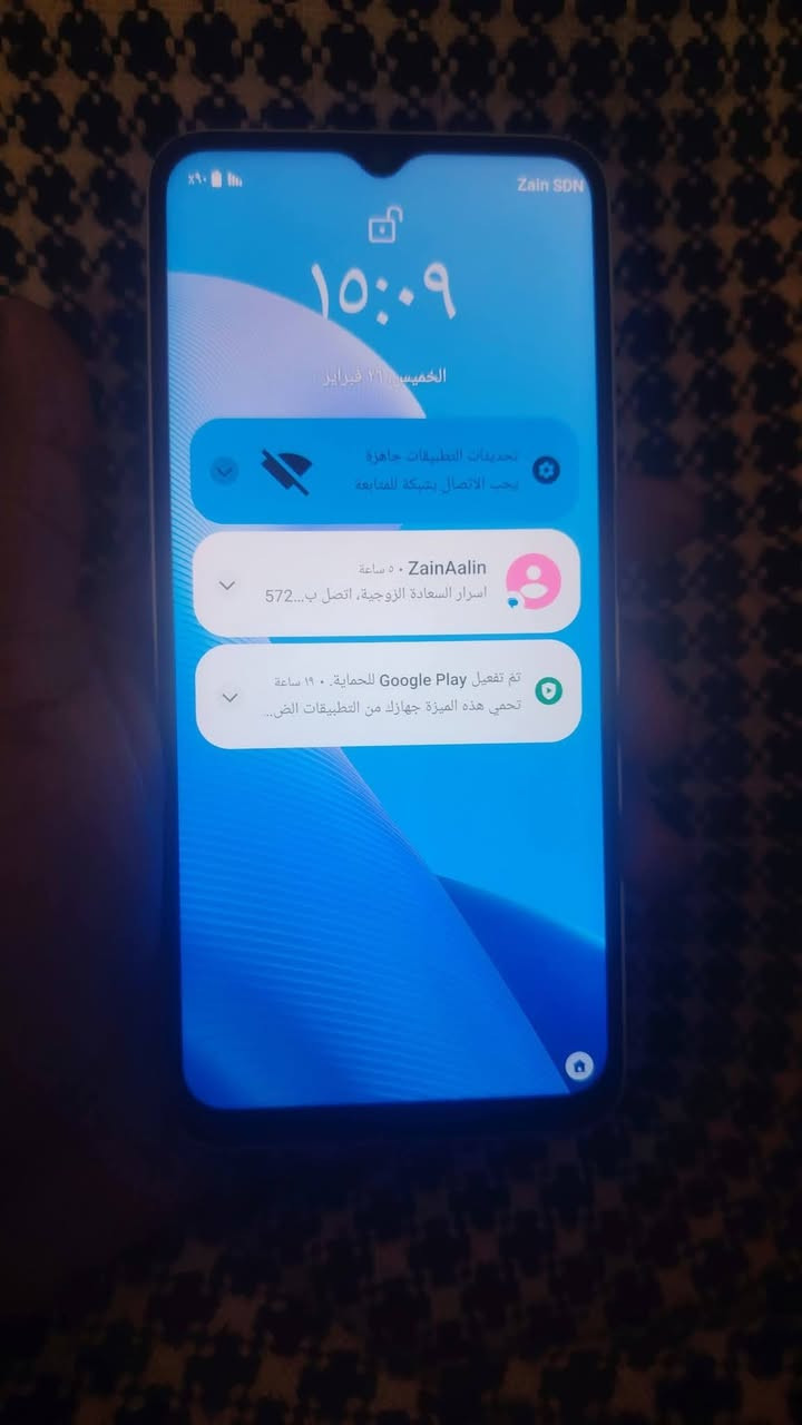 للبيع هاتف ريلمي C35
- *المواصفات:*
    - شاشة 6.68 بوصة
    - رام 4GB
    - ذاكرة 128GB
    - كاميرا خلفية 50MP
    - بطارية 5000mAh
- الموقع:. واسط / الكوت
- السعر: 85 الف مع التوصيل 📦
- حالة الجهاز: مستعمل شركه بحالة جيدة


**إذا كنت صاحب هذا الإعلان وتريد حذفه لأي سبب، رجاءا أرسل رسالة إلى الدعم الفني**