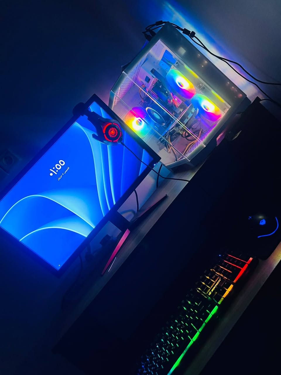 السلام عليكم

بي سي للبيع
المواصفات :
المعالج:rayzen5 5500
الماذر بورد : من asus B450-k
كارت الشاشة: XFX RX 6700 XT 
الرام:(2×8) 16GB بسرعة 3600MHZ T-FORCE
التخزين: 512GB ssd m.2
مزود الطاقه: 650w Bronze
الكيس :aigo c218
شاشة : 24 انش 165hz
الاستخدام :   ١٠ اشهر
السعر: 1200 وبي مجال
للتواصل : ***********
