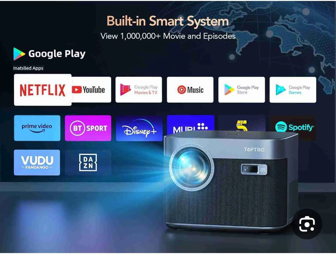 🔥جهاز العرض Toptro smart projector 🔥
داتا شو اندرويد 
 هو من احدث أجهزة العرض الذكي يعرض بدقة أصلية تبلغ Full HD (1080P)  الوان سينمائية بأعلى دقة 📽️🎥
بعد ما تحتاج تروح للسينما جبتلك السينما البيتك 🥰😍
يتميز بمواصفات محبوبة 🥰
🔴 يدعم إدخال فيديو 4K، ويتميز بوظائف التركيز التلقائي وتصحيح الانحراف التلقائي لسهولة الإعداد. (أوتو فوكس )
المواصفات الرئيسية :-
🔴يتميز جهاز العرض Toptro x7بمواصفات متقدمة تجعله مناسبًا لتجربة السينما المنزلية: 
الدقة والسطوع: 
🔴 الدقة الأصلية: 1920 × 1080 بكسل (Full HD).
🔴 دعم 4K: يقبل إشارات فيديو بدقة 4K.
🔴 السطوع: حوالي 700 لومن ANSI. و 35000 لومن
🔴 نسبة التباين: 30.000:1.
الميزات الذكية:
التركيز التلقائي (Auto Focus): يضبط وضوح الصورة تلقائيًا دون تدخل يدوي. كما يوجد فوكس الالكتروني في الرمونت للتحكم ايظا 
تصحيح الانحراف التلقائي (Auto 6D Keystone Correction): يضمن صورة مستطيلة الشكل تلقائيًا حتى عند العرض بزاوية مائلة.
الاتصال:
شبكة WiFi 6: تقنية لاسلكية فائقة السرعة وأكثر استقرارًا لتجربة بث سلسة.
بلوتوث 5.2 (ثنائي الاتجاه): يمكن توصيله بأجهزة صوت خارجية (مثل مكبرات الصوت) أو استخدامه كمكبر صوت بلوتوث مستقل.
الصوت والعرض:
مكبرات صوت مدمجة: مزود بمكبرات صوت Hi-Fi بقوة 12 واط.
حجم الشاشة: يمكنه عرض صورة بحجم يتراوح من 40 إلى 300 بوصة.
وظيفة التكبير/التصغير: إمكانية تقليل حجم الصورة من 100% إلى 50% دون تحريك الجهاز.
التصميم والمنافذ:
محرك بصري محكم الغلق: تصميم لمنع دخول الغبار وتقليل البقع السوداء على الشاشة.
المنافذ: يشمل منفذي HDMI، ومنفذي USB، ومنفذ AV، ومنفذ صوت 3.5 ملم.
عمر المصباح: يصل عمر مصباح LED إلى 100,000 ساعة. 
السعر 160 الف 
للحجز والاستفسار مراسلة الصفحة 
توصيل بغداد ومحافظات 5 الف 
***********
#داتاشو_عارض_سينمائي
#تعليم#مدارس
