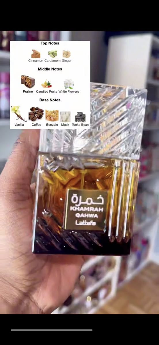 ✨ عطر خمرة قهوة (Khamrah Qahwa) ✨من دار لطافة للعطور
تجربة عطرية فاخرة تأخذك إلى عالم القهوة الشرقية الغنية، حيث تمتزج التوابل الدافئة مع الحلاوة الناعمة لتخلق توقيعًا عطريًا لا يُنسى ☕🔥
شرقي غورماند دافئ للجنسين (Unisex) مثالي للأجواء الباردة، السهرات، والمناسبات الخاصة

👃 التركيبة العطرية:
• المقدمة: قرفة، هيل، زنجبيل — افتتاحية حارة ومنعشة تعكس الطابع الشرقي الأصيل
• القلب:برالين، فواكه مجففة، زهور بيضاء — مزيج حلو وكريمي يضيف عمقًا وأناقة
• القاعدة: قهوة، فانيليا، حبوب التونكا، بنزوين، مسك — قاعدة دافئة وغنية تمنح العطر ثباتًا وفخامة استثنائية

🌟 مميزات العطر:
✔ ثبات عالي يدوم لساعات طويلة
✔ فوحان قوي وجذاب يلفت الأنظار
✔ رائحة متوازنة بين الحلاوة ومرارة القهوة الفاخرة
✔ تصميم مثالي لعشاق العطور الثقيلة الراقية
.
🎯 مناسب لـ:
• عشاق روائح القهوة والغورماند
• و من يفضلون العطور الشرقية الفاخرة
•و كل من يبحث عن بصمة عطرية مميزة تدوم
#الاصلي المنشأ إماراتي 🇦🇪💯
السعر 25 الف
🚘 يوجد خدمة توصيل لجميع محافظات العراق ٤ 🚘


**إذا كنت صاحب هذا الإعلان وتريد حذفه لأي سبب، رجاءا أرسل رسالة إلى الدعم الفني**