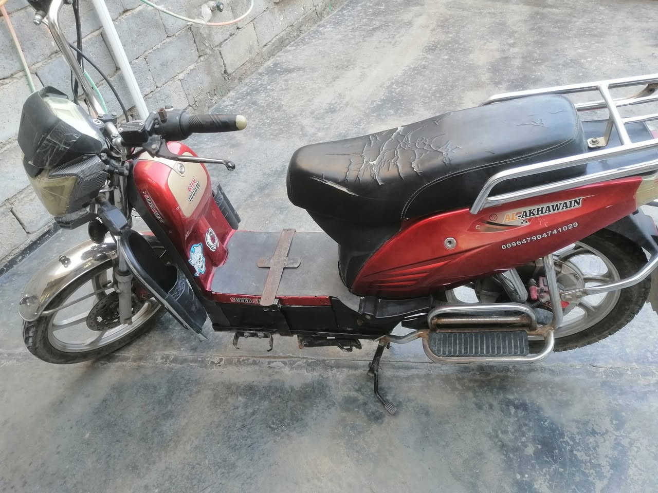 السلام عليكم 
دراجة شحن هارلي للبيع 
بطاريات يقرن 10
بريكات هايدروليك
ملف 1000W
شاشة تقرة الاعطال
تايرات چوبلس 
اربع سرع سرعته 85 
السعر 325 وبي مجال 
عنوان الفلوجة_ السكنية


**إذا كنت صاحب هذا الإعلان وتريد حذفه لأي سبب، رجاءا أرسل رسالة إلى الدعم الفني**