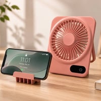 مروحة مكتبية • حامل موبايل • شحن Type-C