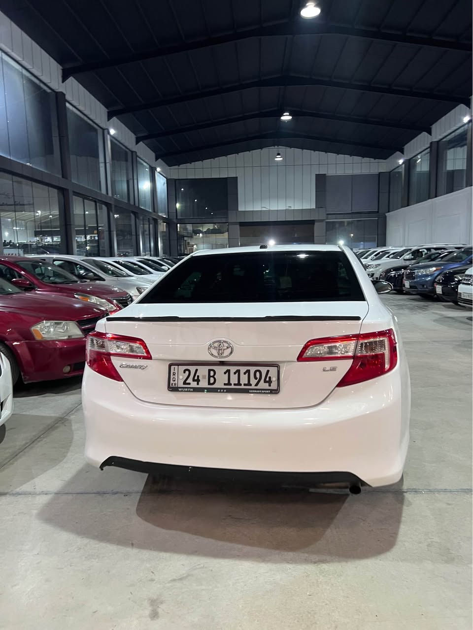 تويوتا كامري موديل ٢٠١٢ 
مواصفات Le
كير ومحرك وتبريد شرط
رقم دهوك ورقم انگليزي
رقم وسنويه وهزه جديده
بأسمنا تحويلها شرط 
بدون دعم وبدون صبغ 
ماعدا زاويه جاملوغ خلفي 
شي شبرين صبغ مو اكثر 
يعني فقط شبرين صبغ 
بجم كبس بجم وبدن 
وشواصي ودكم وايرباك 
كلها وضع شريكه 
مكانها دهوك 
سعرها ١٣٩ ورقه 
*********** واتس دهوك, العراق
