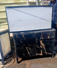 كاونتر سنك مرمره +كاونتر+ملحق .مستخدم قليل فقط متروك ومصوره هوه وترابه...