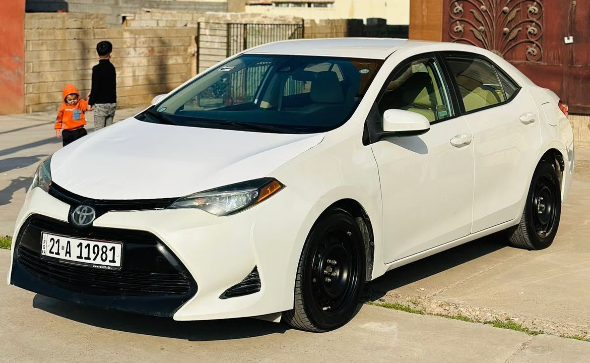 للبيع كورلا LE
السعر 139 بي مجال بسيط
***********
موديل 2018 
بجم كبس
الون ابيض 
داخل اصفر 
تحكم ستيرن 
تثبيت سرعه 
كاميرا خلفي 
تايرات جديد
حجر بلادي 
رادار بلادي 
مكينه كير بشرط 
ماشيه 150
ايرباك فقط برده
صدر امامي خلفي كله جديد
سونار ورقم الشاصي بلمنشور 
رقم سليمانيه  باسمي سنويه رقم جديد 
تحويل وكاله ثاني يوم 
مابيها برغي نقص 
مكان السياره ديالى خانقين
