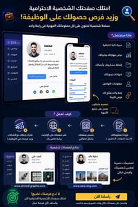 موقع إلكتروني احترافي للصفحات الشخصية والسير الذاتية ❌ ما زلت تقدم على...