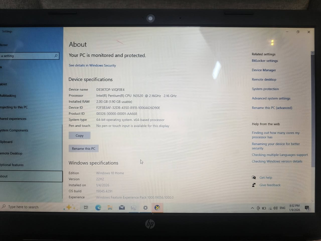 لابتوب HP للبيع
نظافة 85% 
مثبت عليه نظام Windows 10 
جهاز جديد ويفيد دراسة وعمل 
فقط بي بعض الدگم ما تشتغل ومخلي صورتهن بالمنشور
يجي ويا كيبورد خارجي 
السعر 150 وبي مجال 
مكاني بغداد حي الاعلام لاستفسار 

 *********** متوفر واتساب
