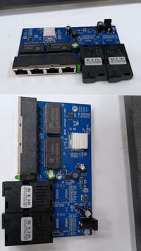 ألياف ضوئية • ٤ منافذ RJ45 • ٢ SFP