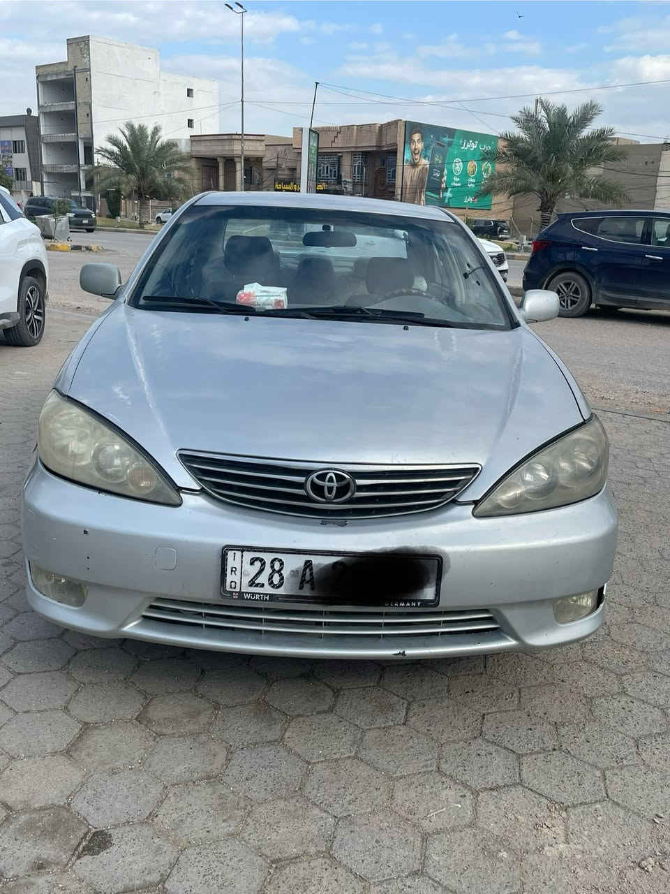 السلام عليكم
كامري خليجي 2006 محرك 2400 مكان سياره نجف 
رقم جديد باسمي 85$ فقط جاملغ الخلفي وره السياق مضروب ***********
