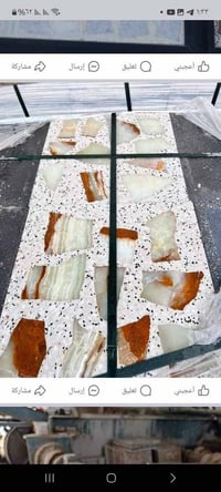 كاشي عراقي ٤٠×٤٠ • موازيك مطعم مرمر • بغداد الكماليه