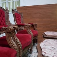 غرفة ضيوف • ٦ كراسي • خشب زان