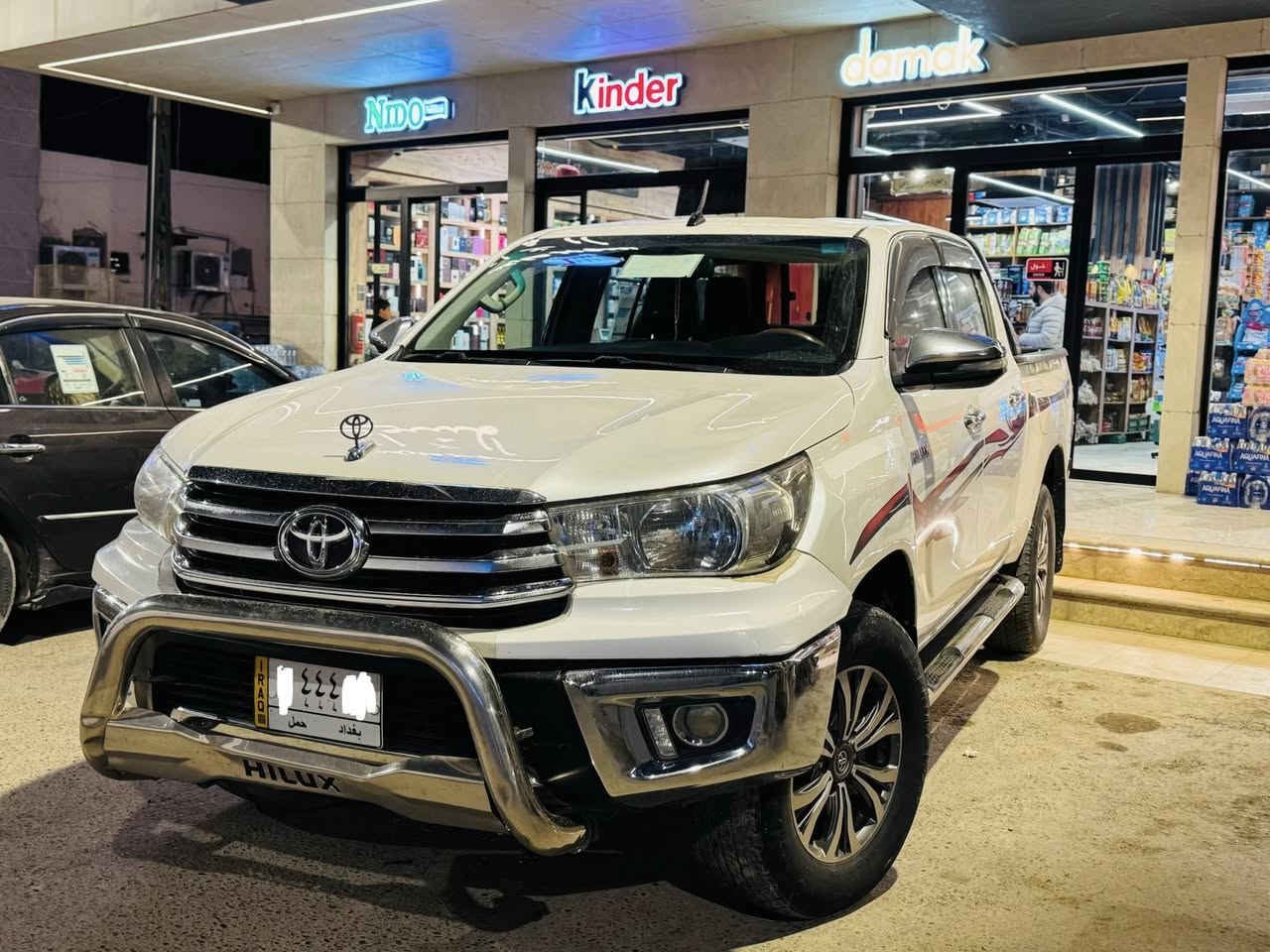 السلام عليكم 
هايلوكس فورويل 2017 اوتوماتيك 4*4 ام الدعاء
تبريد قطعتين بيانو 
سعوديه باب الاول فول مواصفات 1/1 بصمه تشغيل + بصمه ابواب
دبل سنترلوك رقم بغداد مشروع وطني سنويه مجدده لل2030 
سياره جديده وجاهزه من كلشي
السعر 255$ ترهم مراوس حسب القناعه
العنوان بابل 
*********** واتساب
