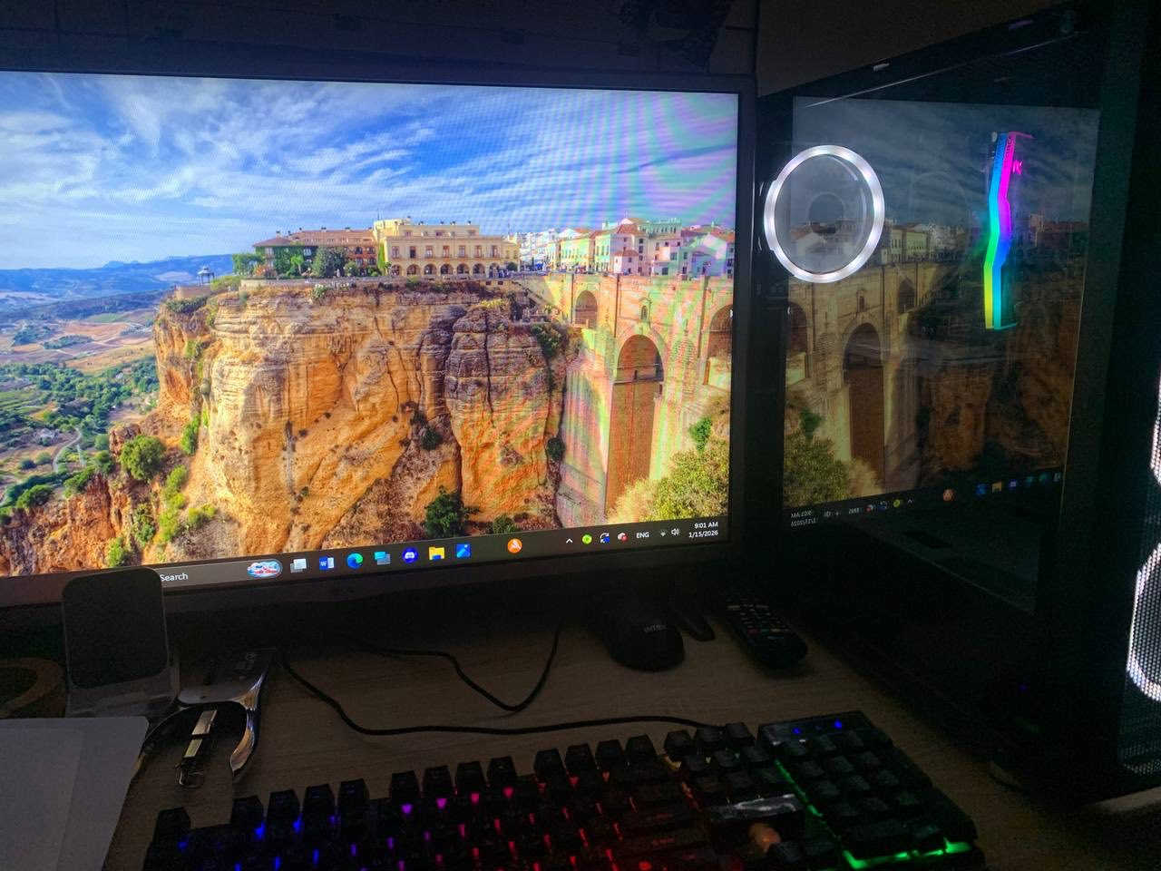 السلام عليكمpcللبيع السبب سادس و مالحك
المواصفات
كرت الشاشة 3060 12g
المعالج r5 5500
رامات 2x8
البورد A520
الذاكرة ما اذكر بس اعتقد واحد تيرا 
بور 500w
الكيس راقي وتغير الألوان يدويا 
السعر ٨٧٠ قفل 
الرقم ***********
