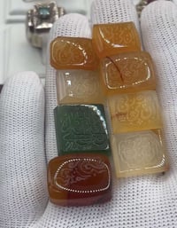 عقيق يماني • خط يدوي • محابس