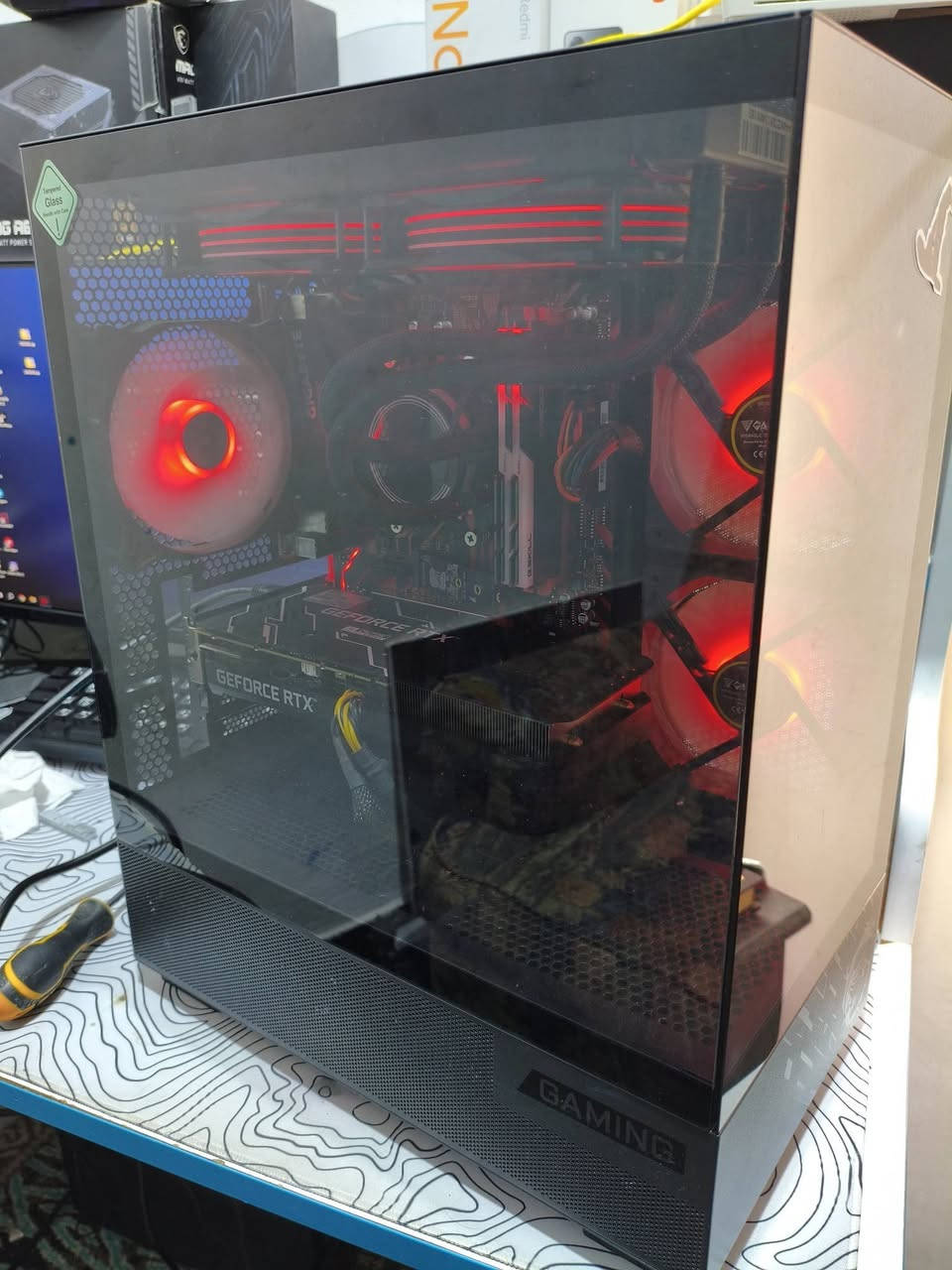 تجميعه جديد بسعر مناسب 
معالج: r5 5500 اوبن بوكس
مذربورد: b450m gaming كيكابايت جديد
رامات: 16 3200 نضيف
كارت شاشه: rtx 3060 12G نضيف 
بور سبلاي: 750W نضيف
التخزين: m.2 256
تخزين 2: 500
كيس :msi 
طبعا كل قطع براندات قويه واعتماديه يعني تاخذه وراسك مرتاح 
سعر: 775 الف
موجود توصيل محافضات
***********
