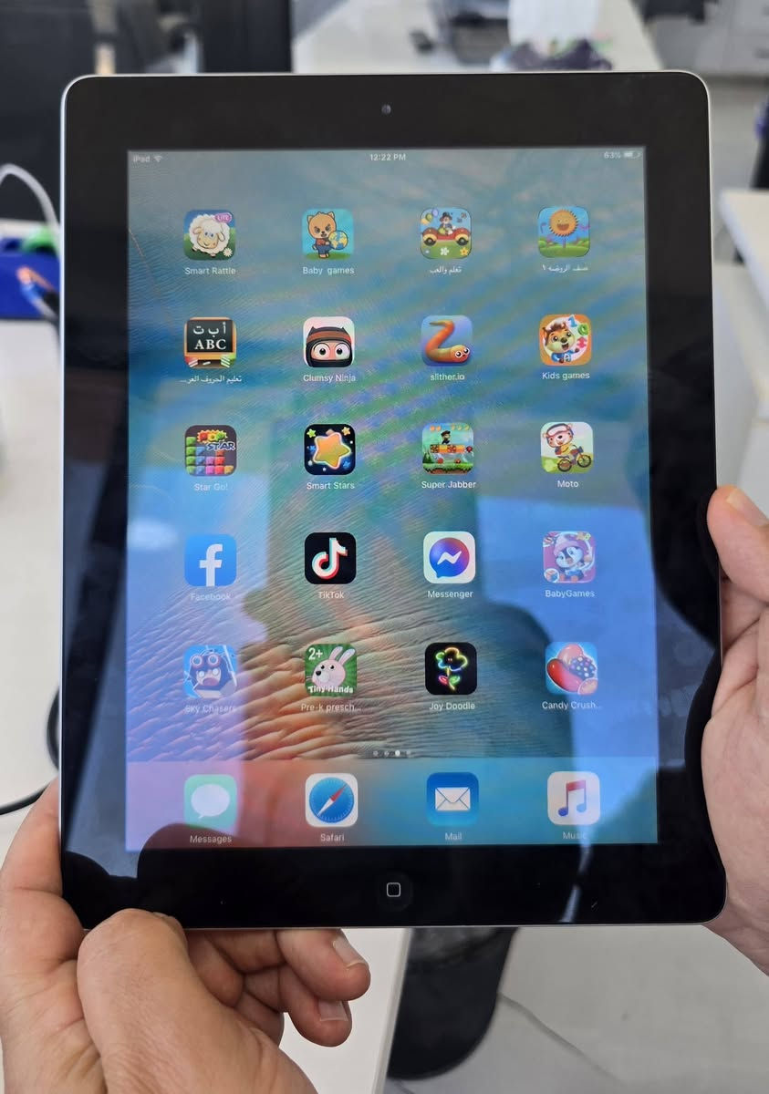 للبيع آيباد Apple iPad 2 بحالة ممتازة ✨

✔ ذاكرة 16GB
✔ البطارية ممتازة وتدوم لفترة جيدة 🔋
✔ الشاشة سليمة
✔ الجهاز نظيف جداً
✔ مناسب للدراسة، التصفح، اليوتيوب واستخدام الأطفال

الجهاز استخدام خفيف وما بي أي مشاكل 👍
السعر مناسب جداً

للمهتم مراسلة خاص 📩


**إذا كنت صاحب هذا الإعلان وتريد حذفه لأي سبب، رجاءا أرسل رسالة إلى الدعم الفني**