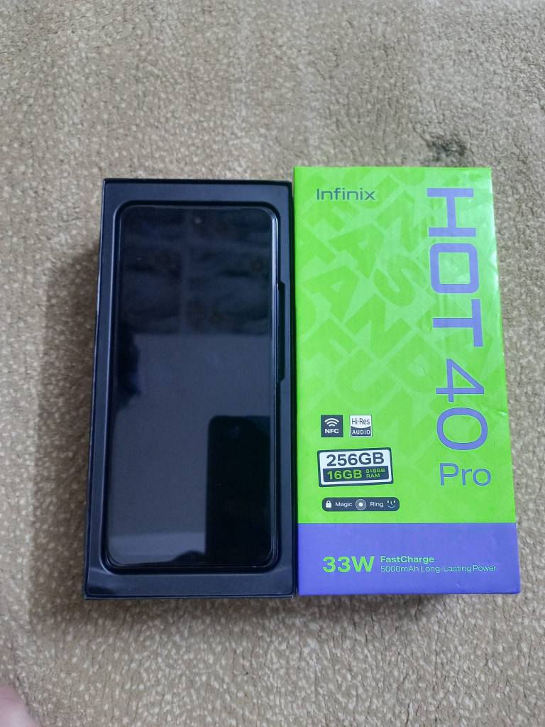 بيع او مراوس جهاز انفنكس هوت 40برو
تواصل *********** واتساب 
• مساحة التخزين: 256GB 
• الرام: 16GB (8+8)
جهاز جديد ستخدام قليل 
• الشحن السريع بقدرة 33W واط النجف, العراق
