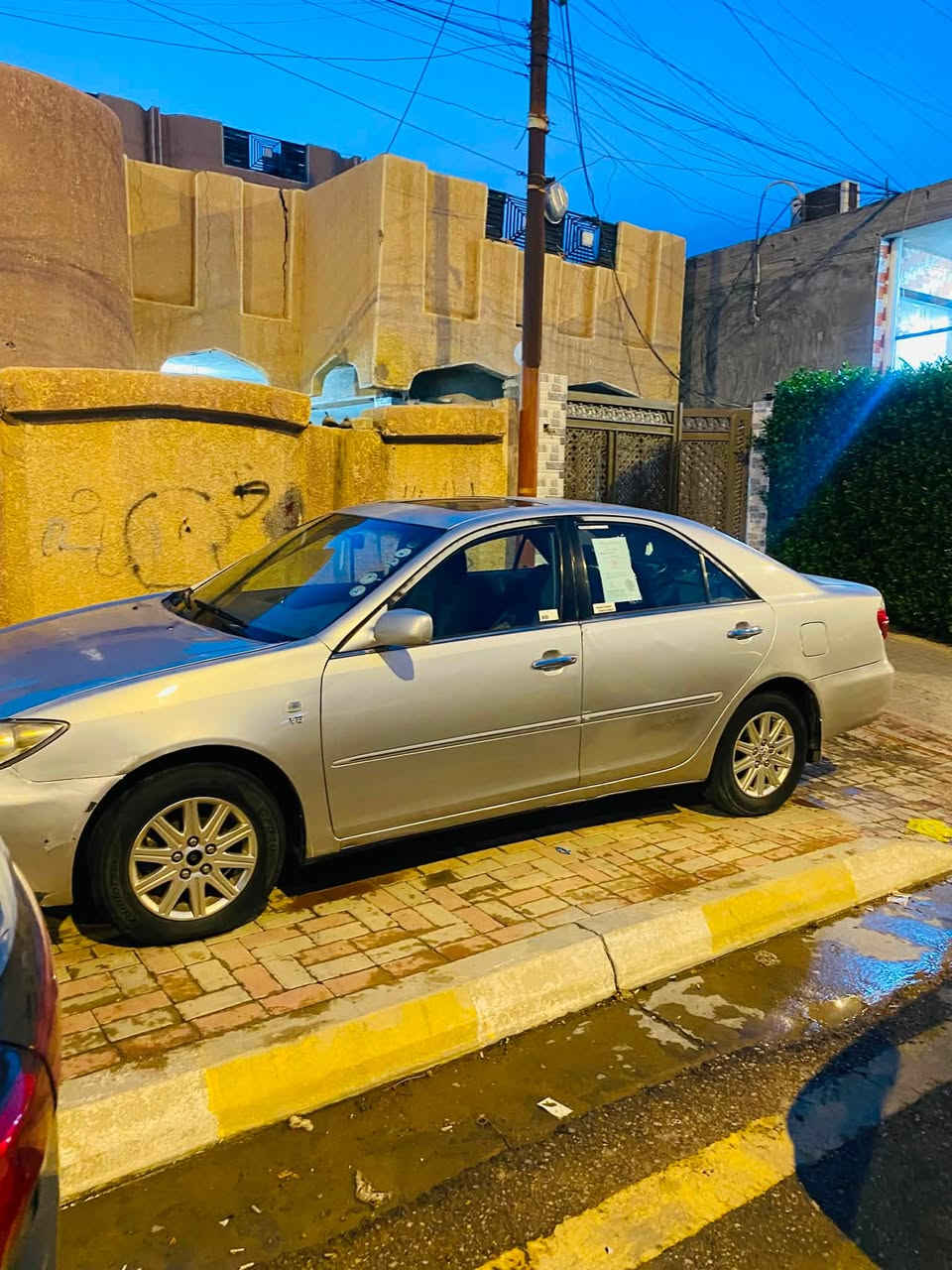 كامري للبيع
‏كامري للبيع موديل 2005 فول مواصفات ما عدا جلد محرك ستة سلندر سيارة جاهزة من كل النواحي كلها بلادية ما عدا بيها جراد 85 مكان سيارة فلوجة ***********
