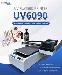 طابعه يوفي 6090 الوان وابيض ووارنيش 2 هيد Xp600 مستخدم نضيف جدا السعر ...