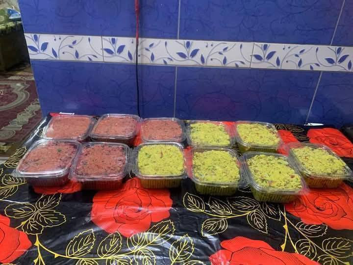 عرض رمضان الخير يشهد الله لحم عراقي
بورك لحم 40 قطعه 
كبه حلب 40 قطعه
كبه برغل قلي 40 قطعه
كبه سراي 30قطعه
سطل طرشي 5 كيلو مشكل 
كباب عروك كيلوين 
بورك دجاج 40 قطعه
جدر دولمه 
لحم بعجينه 50 قطعه 
كيلو كليجه اهذا الي يريد يحجز ويوصله قبل رمضان بسبوع سعر العرض 100 
توجد خدمة توصيل مجاني الكول مناطق بغداد فقط الحجز والاستفسار يرجو مراسلتنا***********
................تجهيزات أم فاطمه
