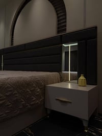 ١٠ قطع • ميز تواليت ضخم • سرير مخزن