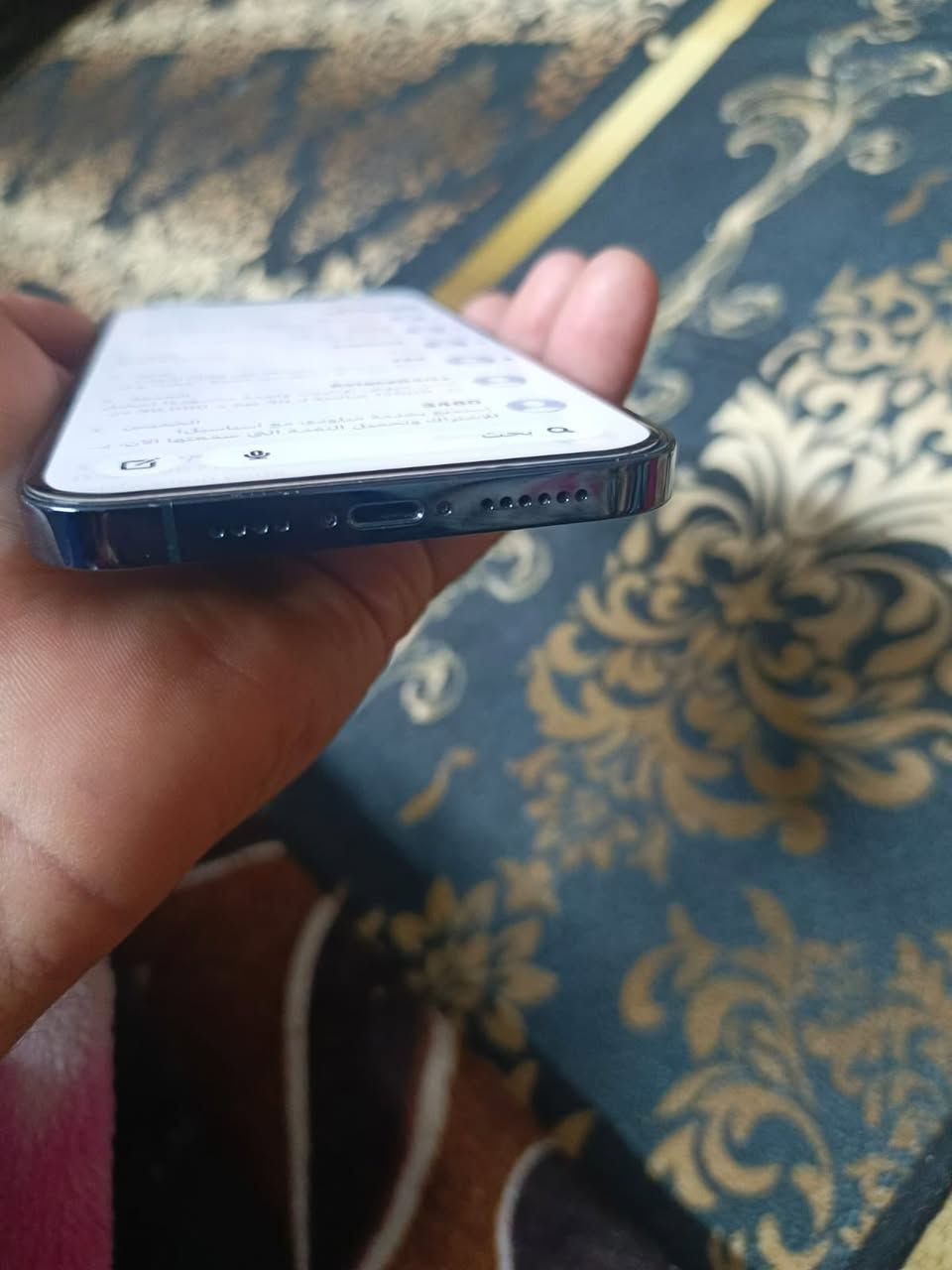 جهاز آيفون ١٢ برو ماكس جهاز بلادي لا مفتوح ولا مصلح ماستر عربي شرق اوسط نموذج M
موصفات الجهاز 
ذاكره ٢٥٦ 
بطاريه ٧٨صرف كلش طبيعي 
فقط الضهر مفطر وما مثأثز عل جهاز 
كله شغال نت اتصال فيس إيدي هزاز كامرات مابي اي عيب الجهاز جهاز يخبل وين متريد افحص 
السعر ٤٧٥ وبي مجال بسيط 
***********
