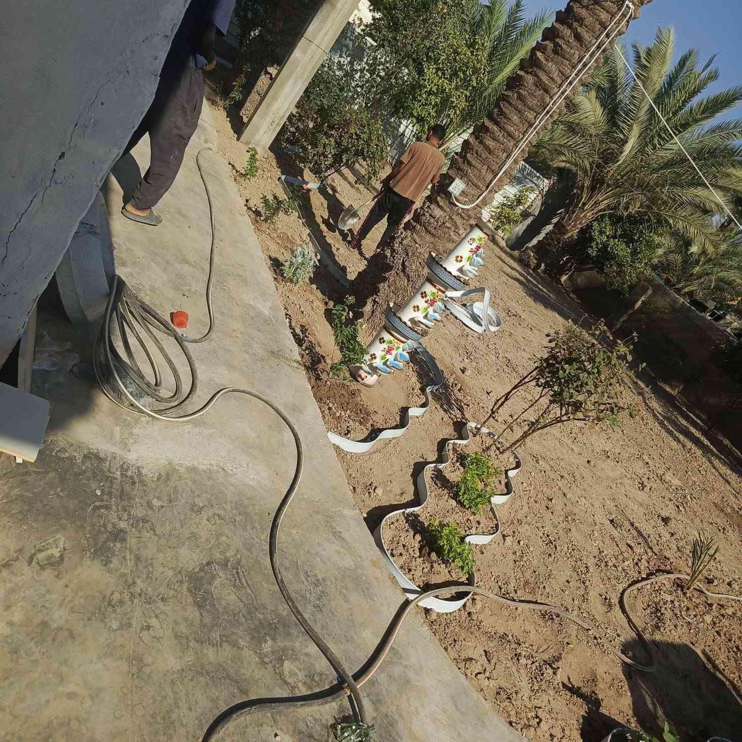 #مكتب بابل لعمل كافه ديكورات وزراعة الحدائق 🌳🌳 
تم بحمد الله اكمال هذه الحديقه 🌳
اليكم صوره الحديقه من الصفر 🌳
 للاستفسار اكثر ***********
