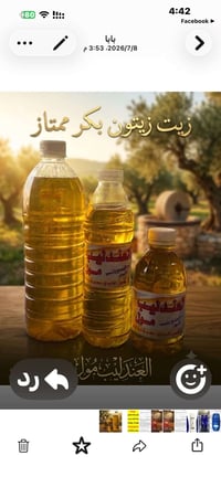 زيت زيتون اصلى بكر ممتاز عصره اولى  على البار د  فى العندليب مو ل 0770...