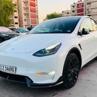 تسلا Y موديل 2023 دبل ماطور لونك رينج رقم بغداد حرة باسمي هزة وفحص جدي...