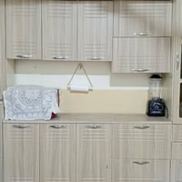 كونتر ٣ امتار • مغسلة ٢ متر • خشب مستعمل نظيف