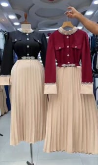 فستان دابل تركي • بهاري • مقاسات ٣٨-٤٨