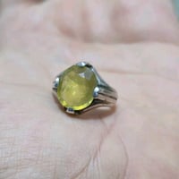 ياقوت افريقي اصفر • فضة ٩٢٥ • مقاس ١٩