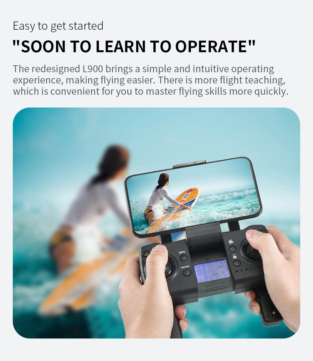 طائرة بدون طيار (درون) من طراز L900 Pro (أو LYZRC L900 Pro)، وهي طائرة رباعية المراوح قابلة للطي ومزودة بنظام تحديد المواقع العالمي (GPS) ومحركات بدون فرشاة (Brushless Motors). 
تُعد هذه الطائرة خياراً اقتصادياً للمبتدئين في عالم التصوير الجوي. 
أبرز المواصفات:
الكاميرا: تأتي بكاميرا مزدوجة بدقة 4K HD قابلة للتعديل كهربائياً بزاوية 90 درجة، مع زاوية رؤية واسعة تصل إلى 120 درجة.
وقت الطيران: توفر البطارية الذكية (7.4 فولت، 2200 مللي أمبير) وقت طيران يصل إلى حوالي 28 دقيقة.
المدى: يصل مدى التحكم عن بعد ونقل الصور إلى حوالي 1.2 كيلومتر.
المميزات الذكية: تدعم أوضاع طيران متعددة مثل "تتبعني"، الطيران بنقاط المسار، والطيران الدائري حول نقطة محددة، بالإضافة إلى خاصية العودة التلقائية عند انخفاض البطارية أو فقدان الإشارة.
التصميم: تتميز بوزن خفيف وتصميم قابل للطي يسهل حملها. بغداد, العراق


**إذا كنت صاحب هذا الإعلان وتريد حذفه لأي سبب، رجاءا أرسل رسالة إلى الدعم الفني**