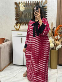 جلابة بالكرافطة • قماش كريب • مقاسات L-XXXL