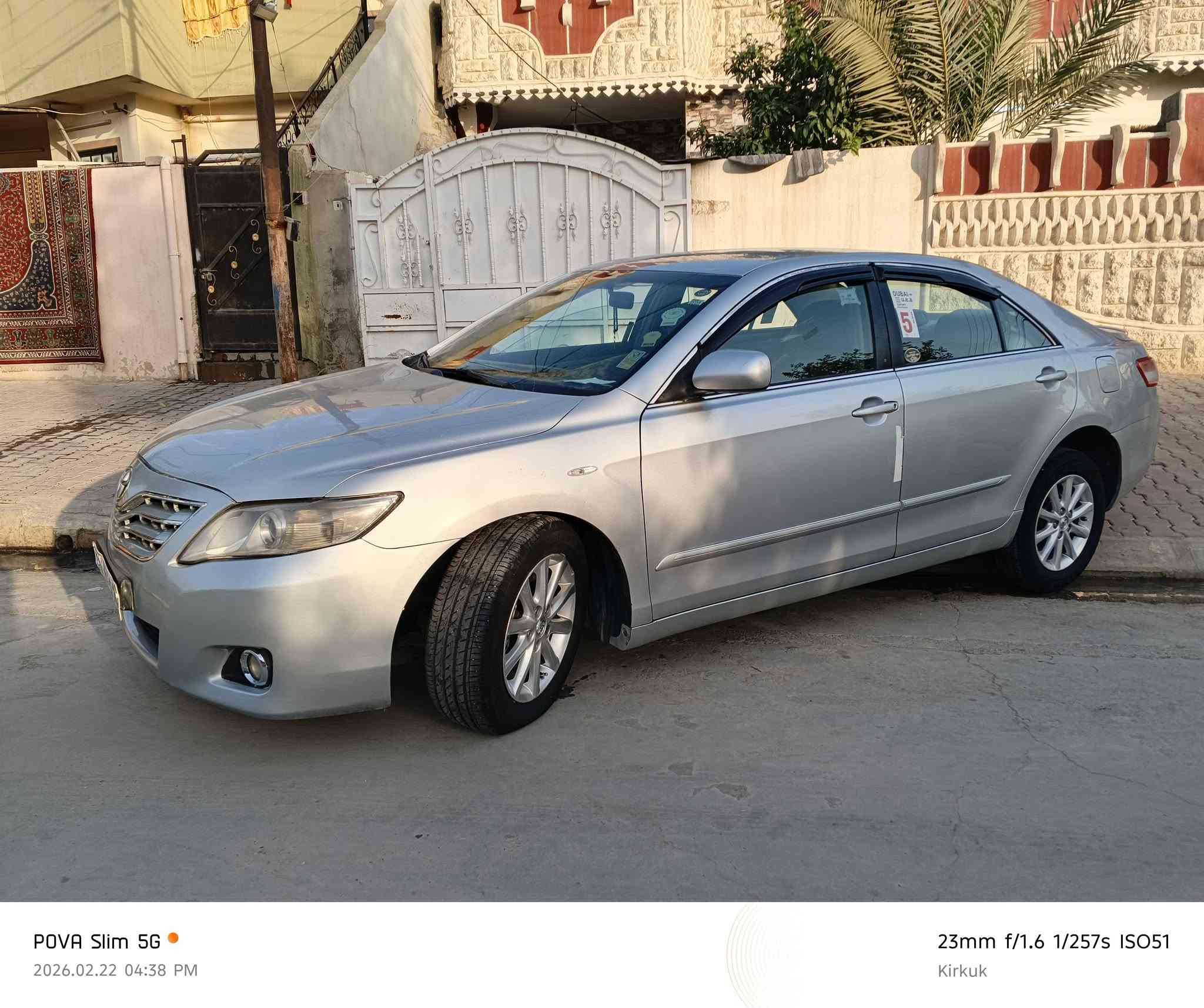 كامري خليجي 2011 كلين تايتل
بيها تعديل بارد جدآ قليل 
محرك 2400 
كير ومحرك بالشرط
رقم سليمانية جديد
السعر 128 وبيها مجال مكاني كركوك
للاستفسار الاتصال بالرقم ***********
